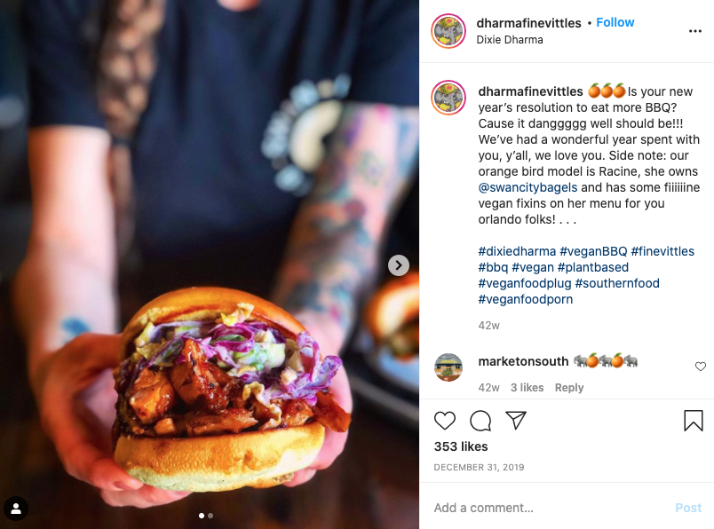 dixie dharma best vegan in tampa